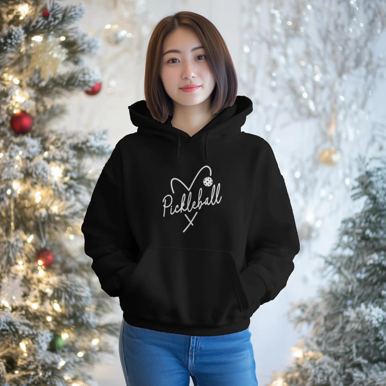 pickleball heart script Women’s Hoodie – Funny Gift
