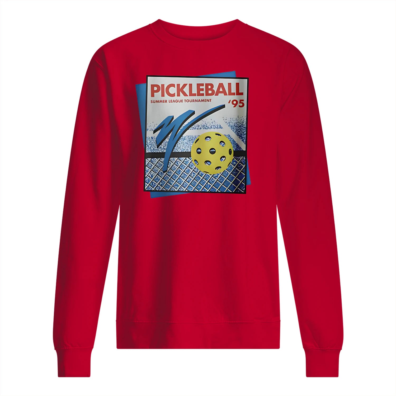 Retro Pickleball Court Men’s Sweatshirt – Funny Gift