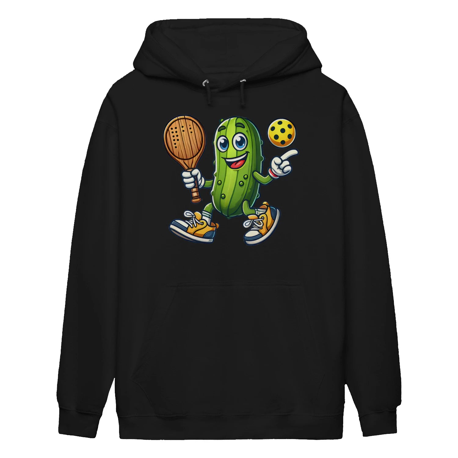 funny pickle pickleball player cartoon Women’s Hoodie – Funny Gift