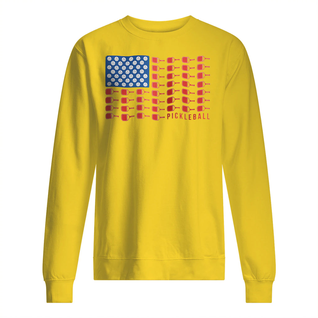 American Flag Pickleball Men’s Sweatshirt – Funny Gift