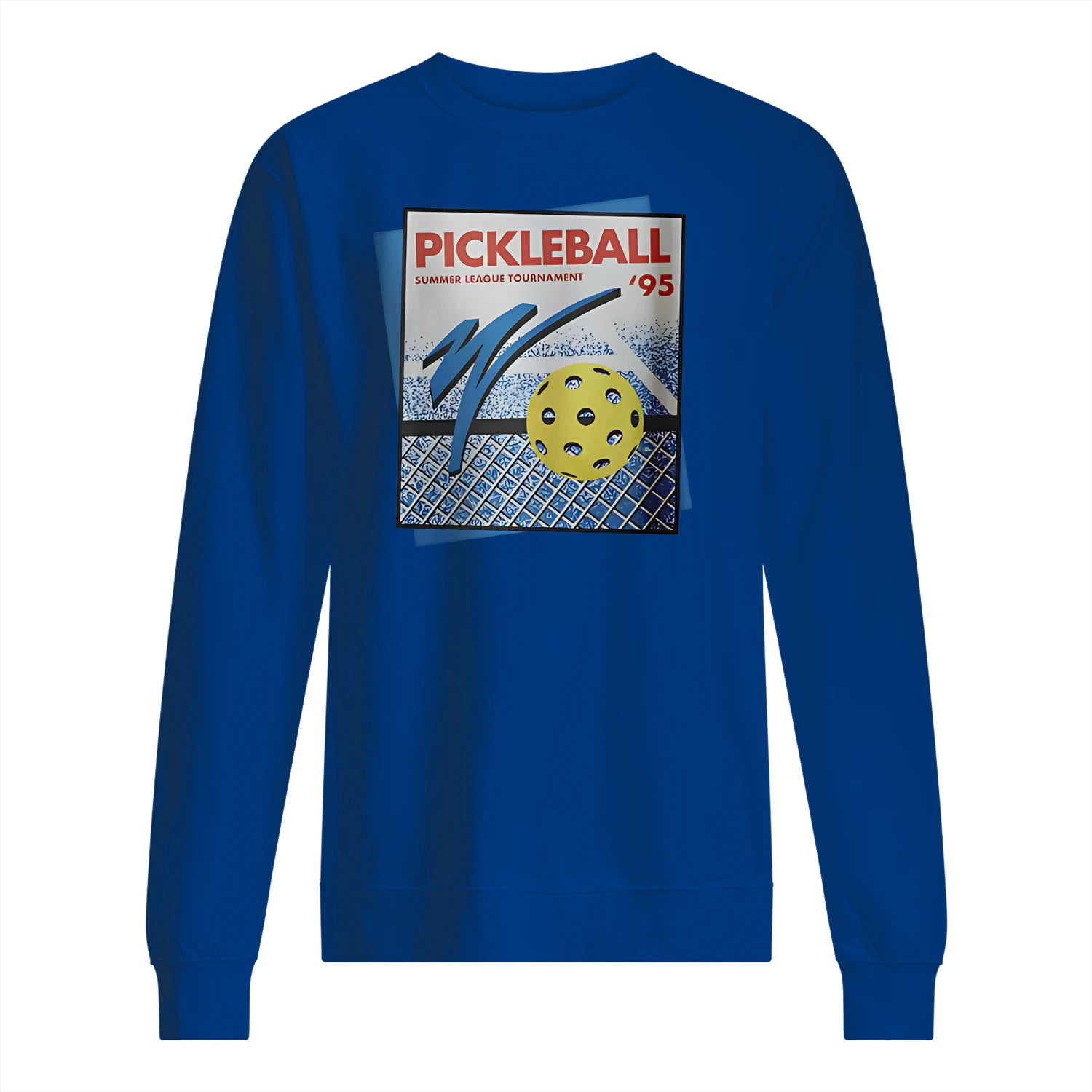 Retro Pickleball Court Men’s Sweatshirt – Funny Gift