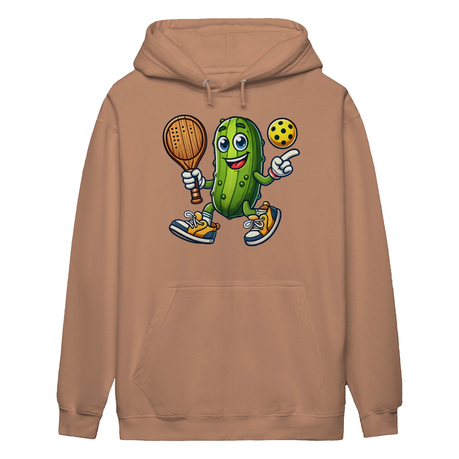 funny pickle pickleball player cartoon Women’s Hoodie – Funny Gift
