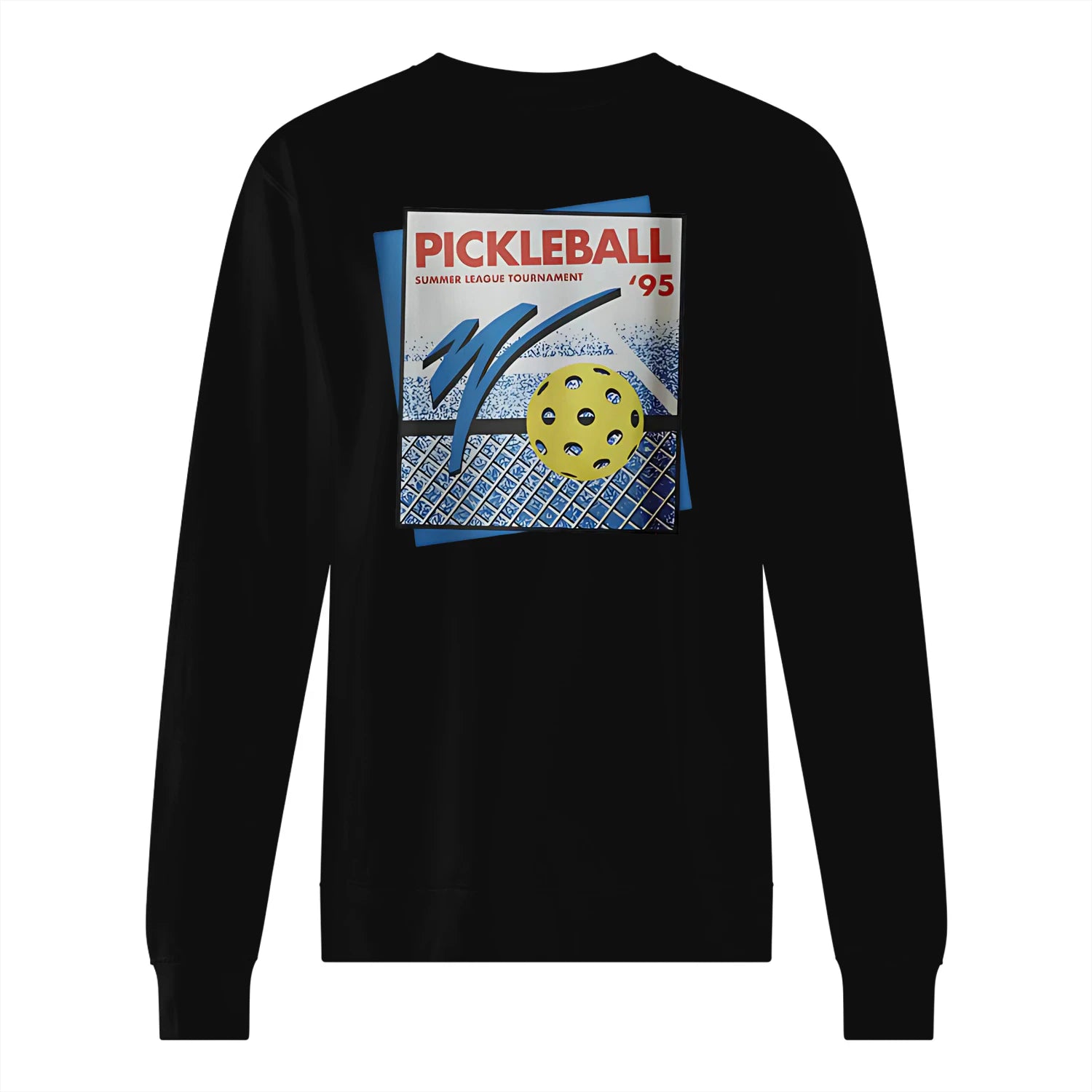 Retro Pickleball Court Men’s Sweatshirt – Funny Gift