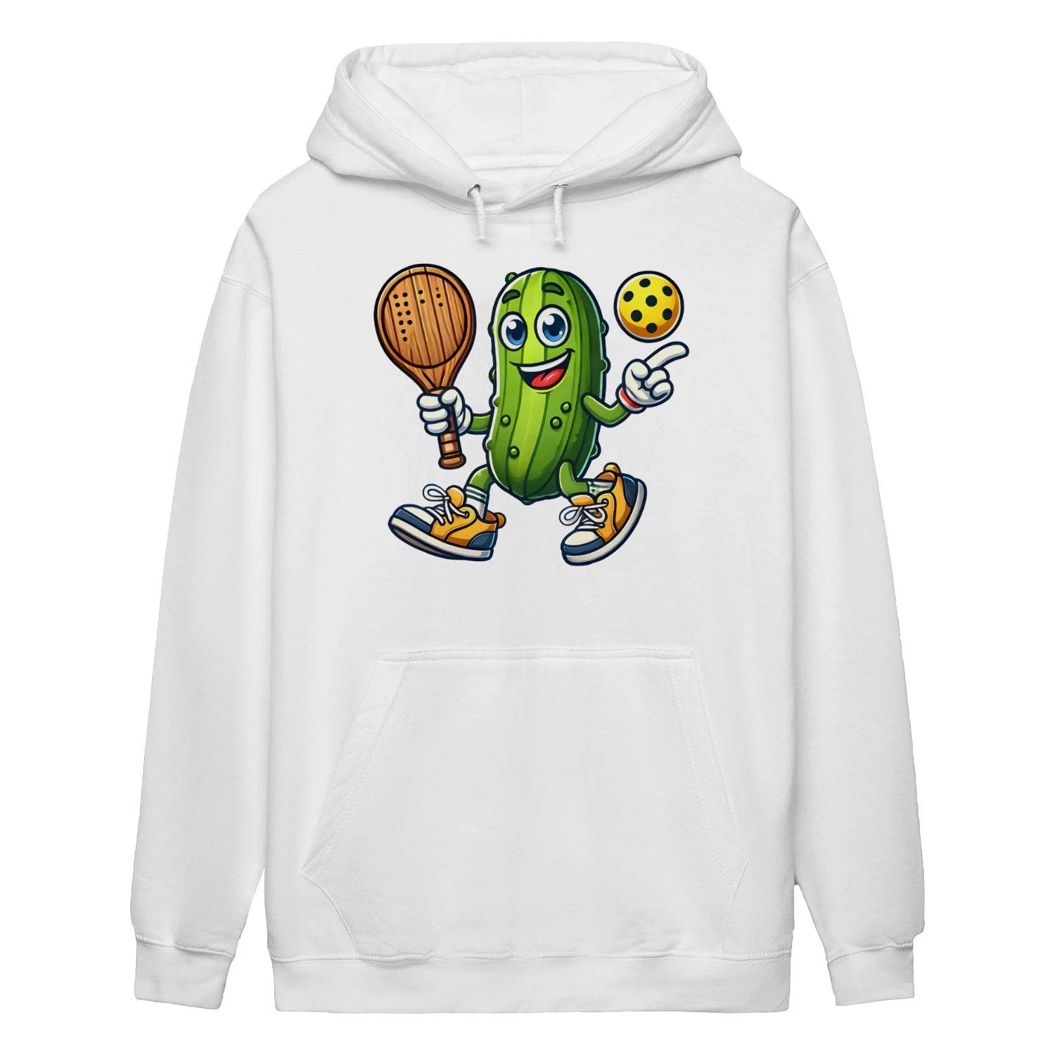 funny pickle pickleball player cartoon Women’s Hoodie – Funny Gift