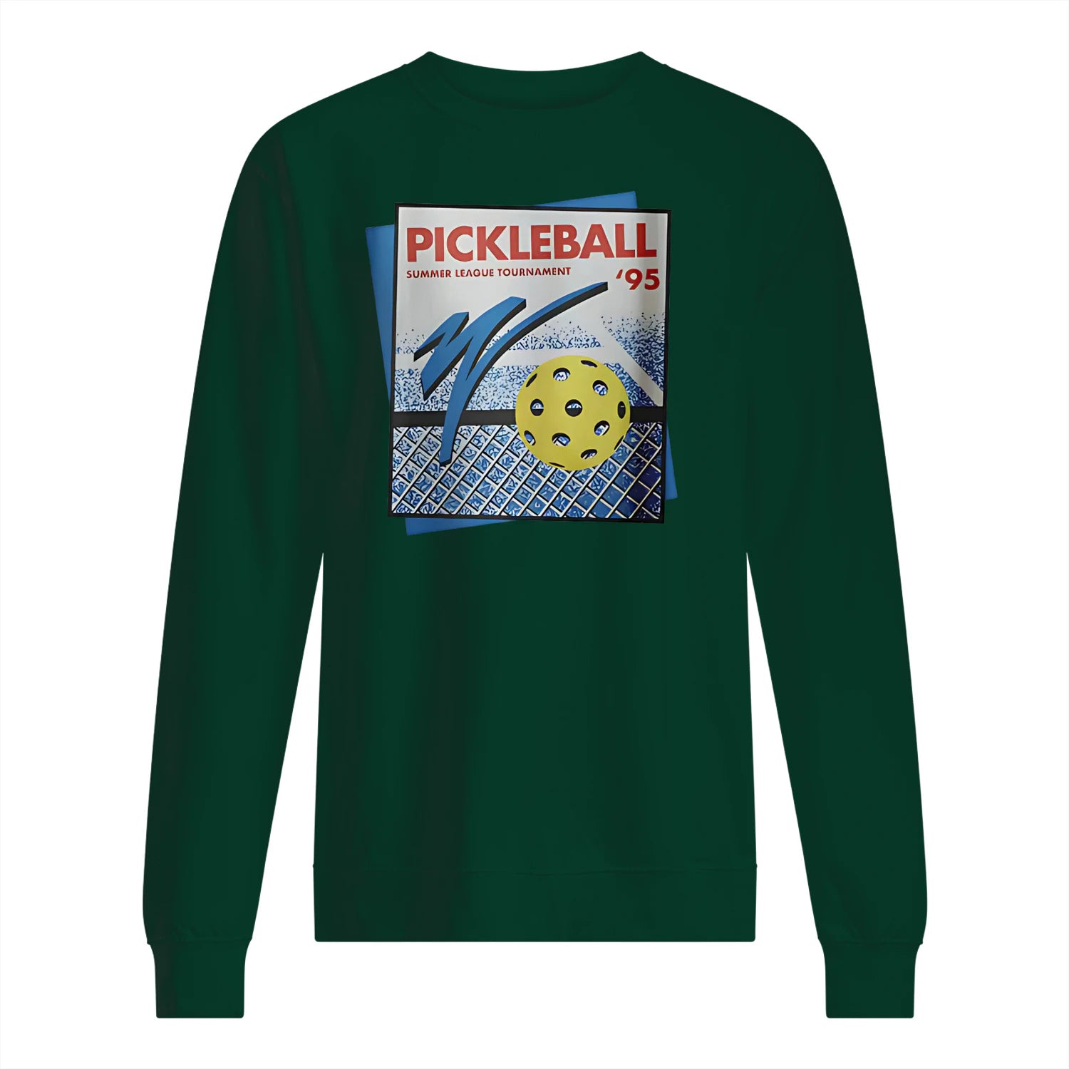 Retro Pickleball Court Men’s Sweatshirt – Funny Gift