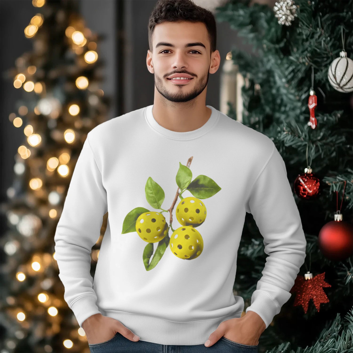 Pickleball Fruit Vibes Men’s Sweatshirt – Funny Gift