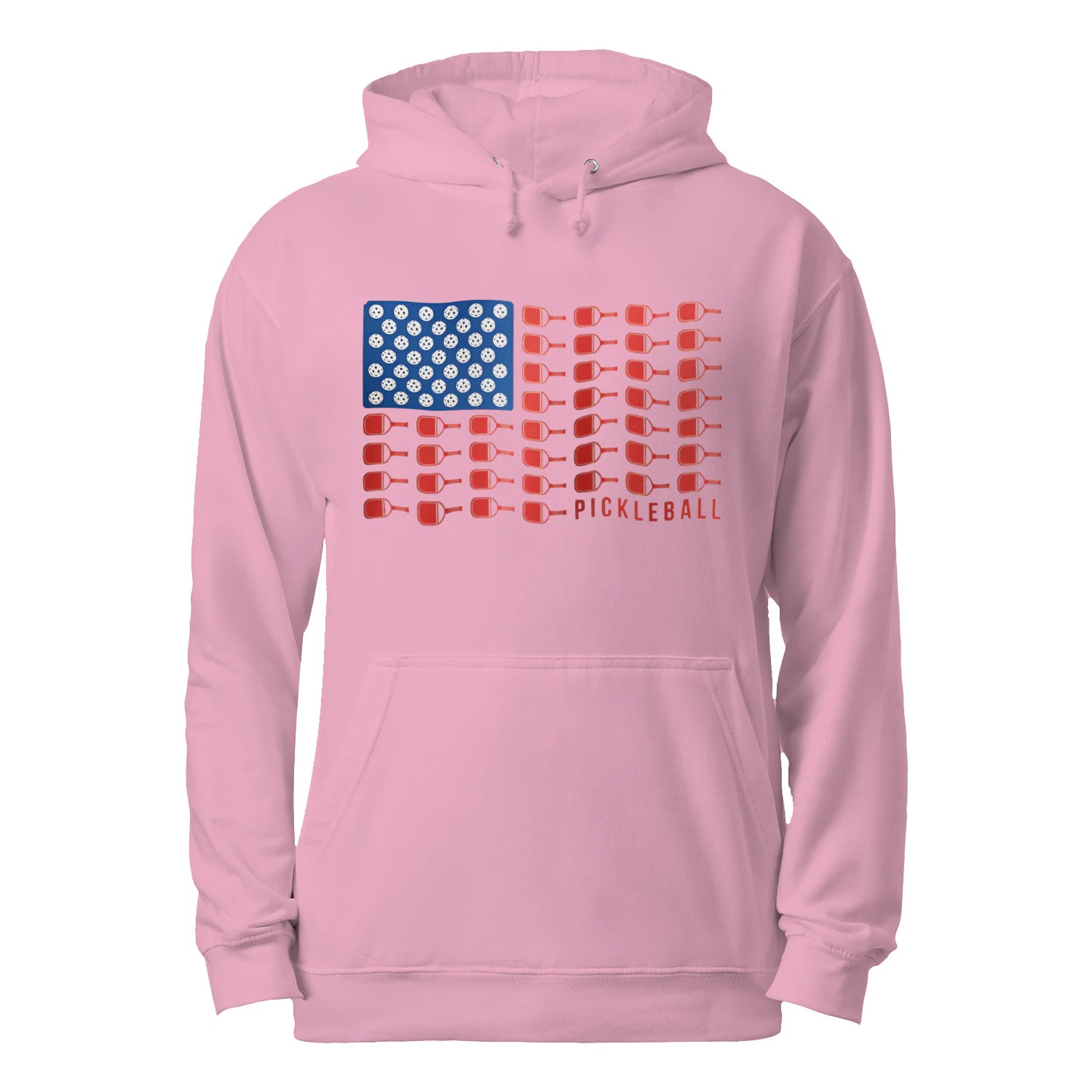 American Flag Pickleball Men’s Hoodie – Funny Gift