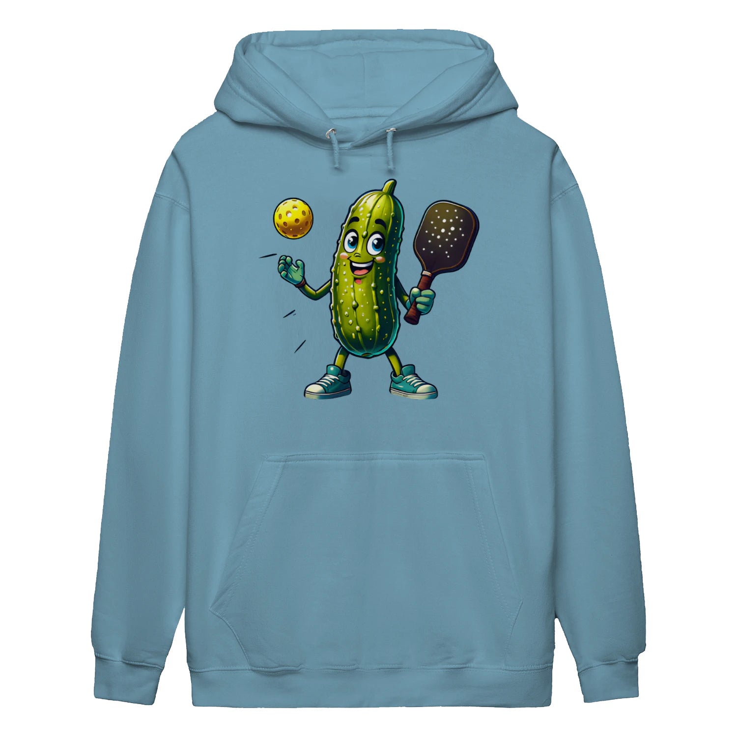 funny pickle pickleball player cartoon Women’s Hoodie – Funny Gift