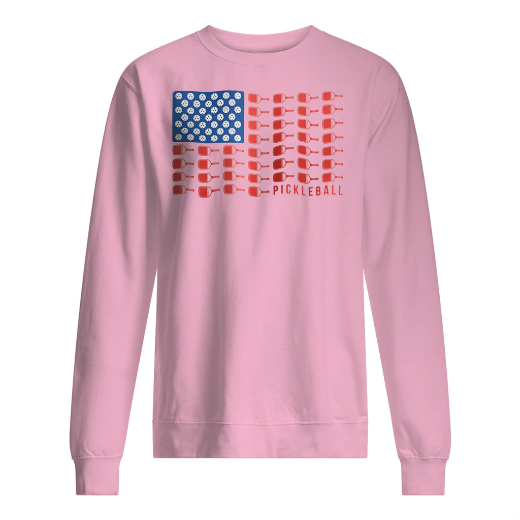 American Flag Pickleball Men’s Sweatshirt – Funny Gift