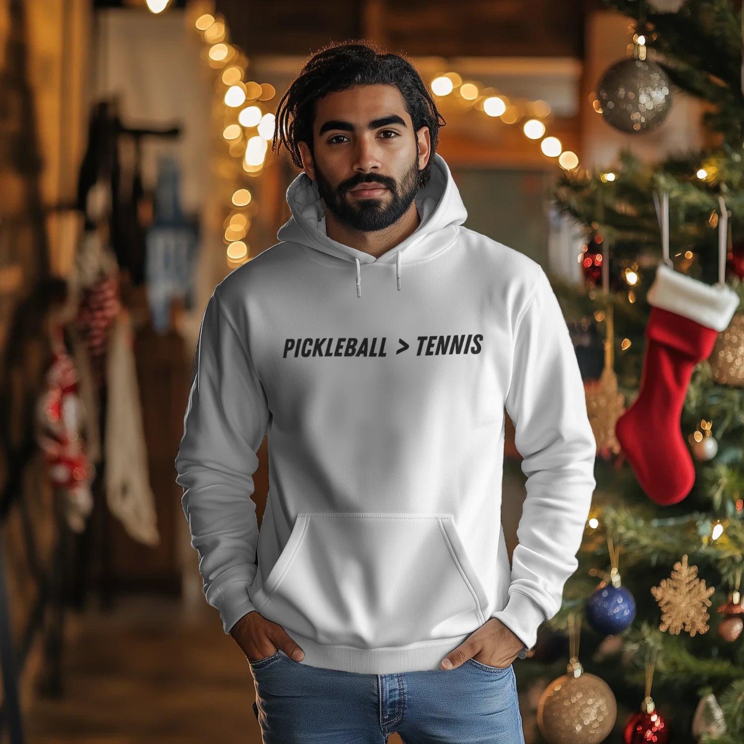Pickleball & Tennis Men’s Hoodie – Funny Gift