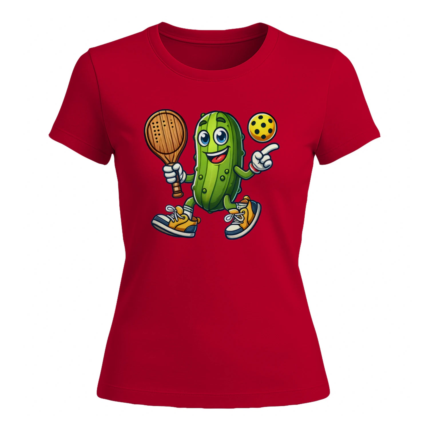 Funny Pickles Playing Pickleball for Women’s T-Shirt – Funny Gift