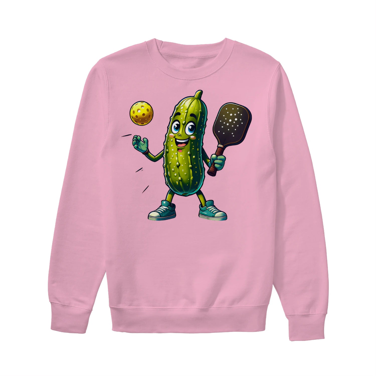 funny pickle pickleball player cartoon Women’s Sweatshirt – Funny Gift