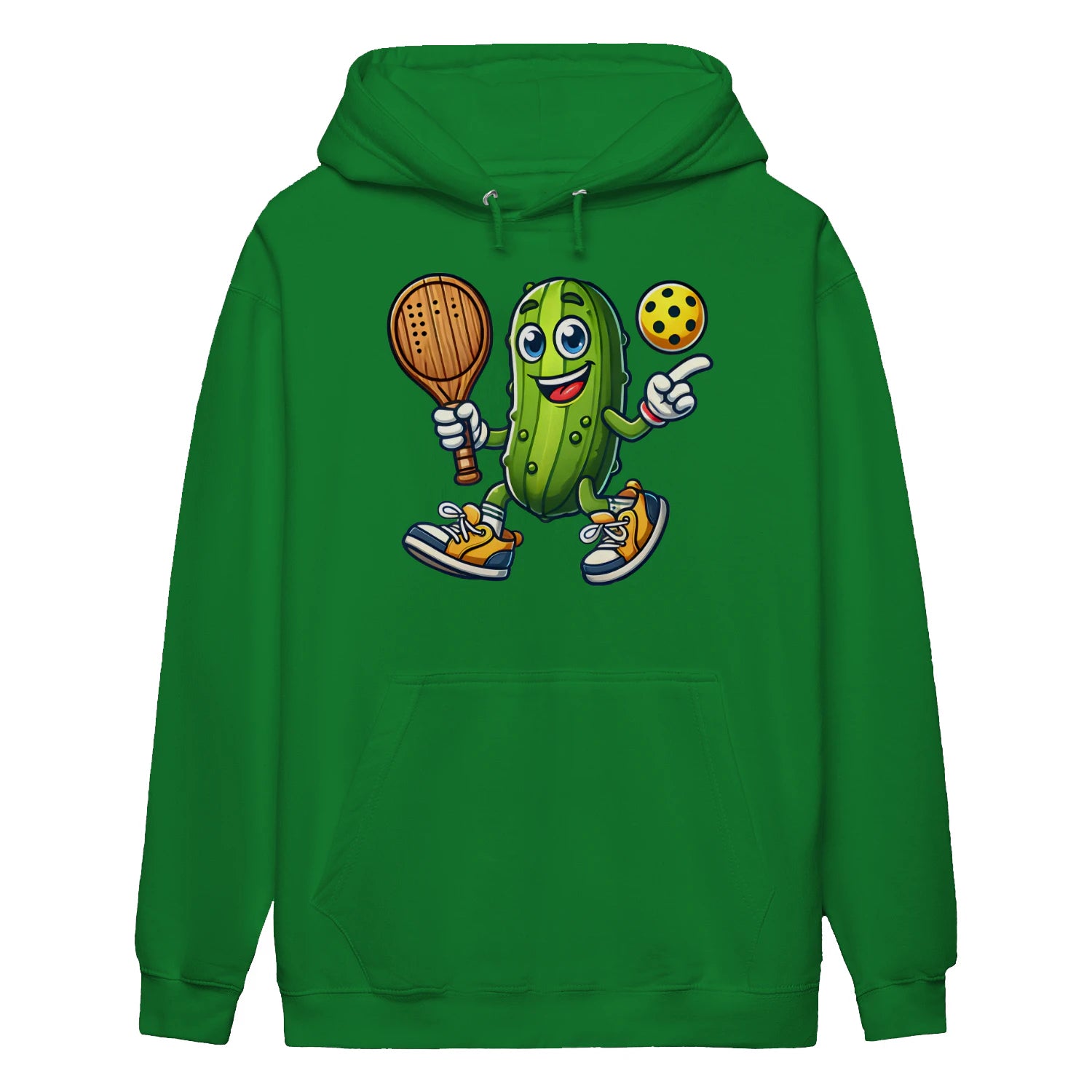 funny pickle pickleball player cartoon Women’s Hoodie – Funny Gift