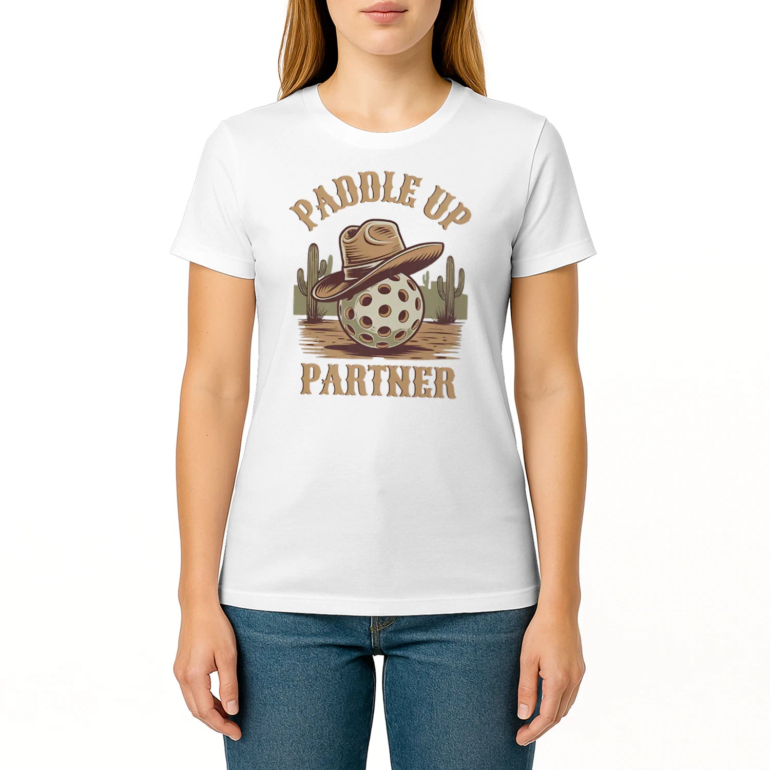 Paddle Up Partner for Pickleball Women’s T-Shirt – Funny Gift