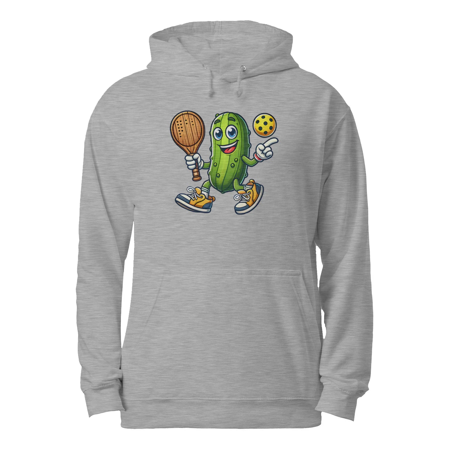 Funny Pickle Pickleball Player Cartoon Men’s Hoodie – Funny Gift