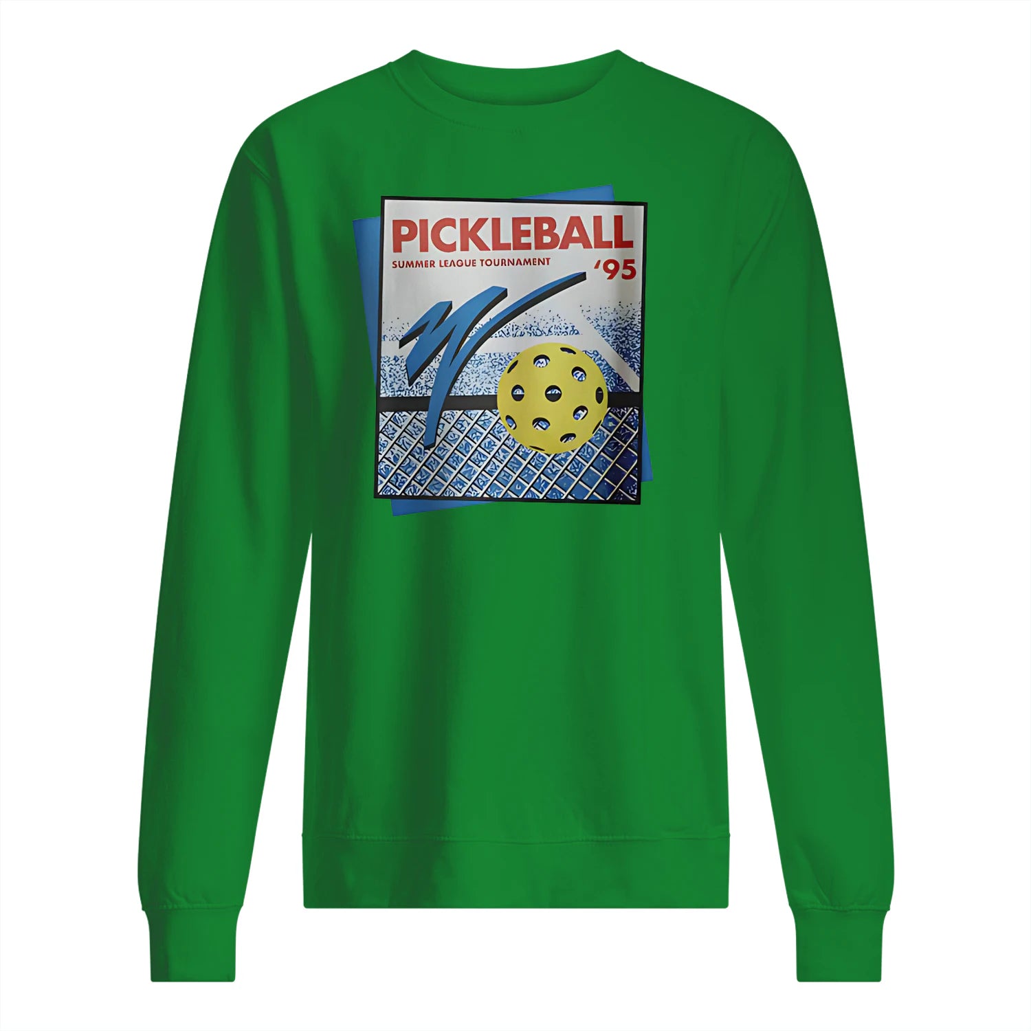 Retro Pickleball Court Men’s Sweatshirt – Funny Gift