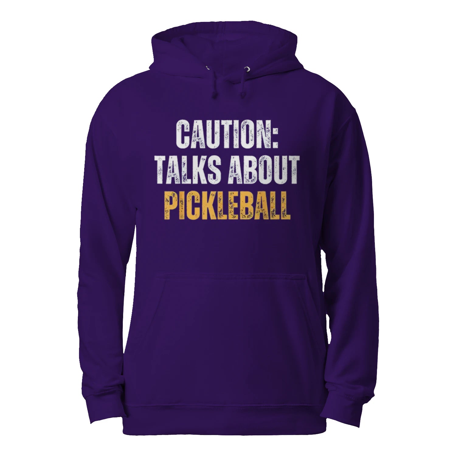 Caution: Talks About Pickleball Men’s Hoodie – Funny Gift