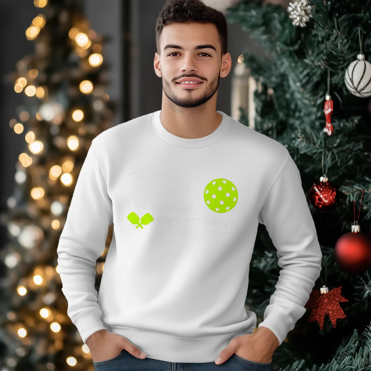 Dink Responsibly Pickleball Men’s Sweatshirt – Funny Gift