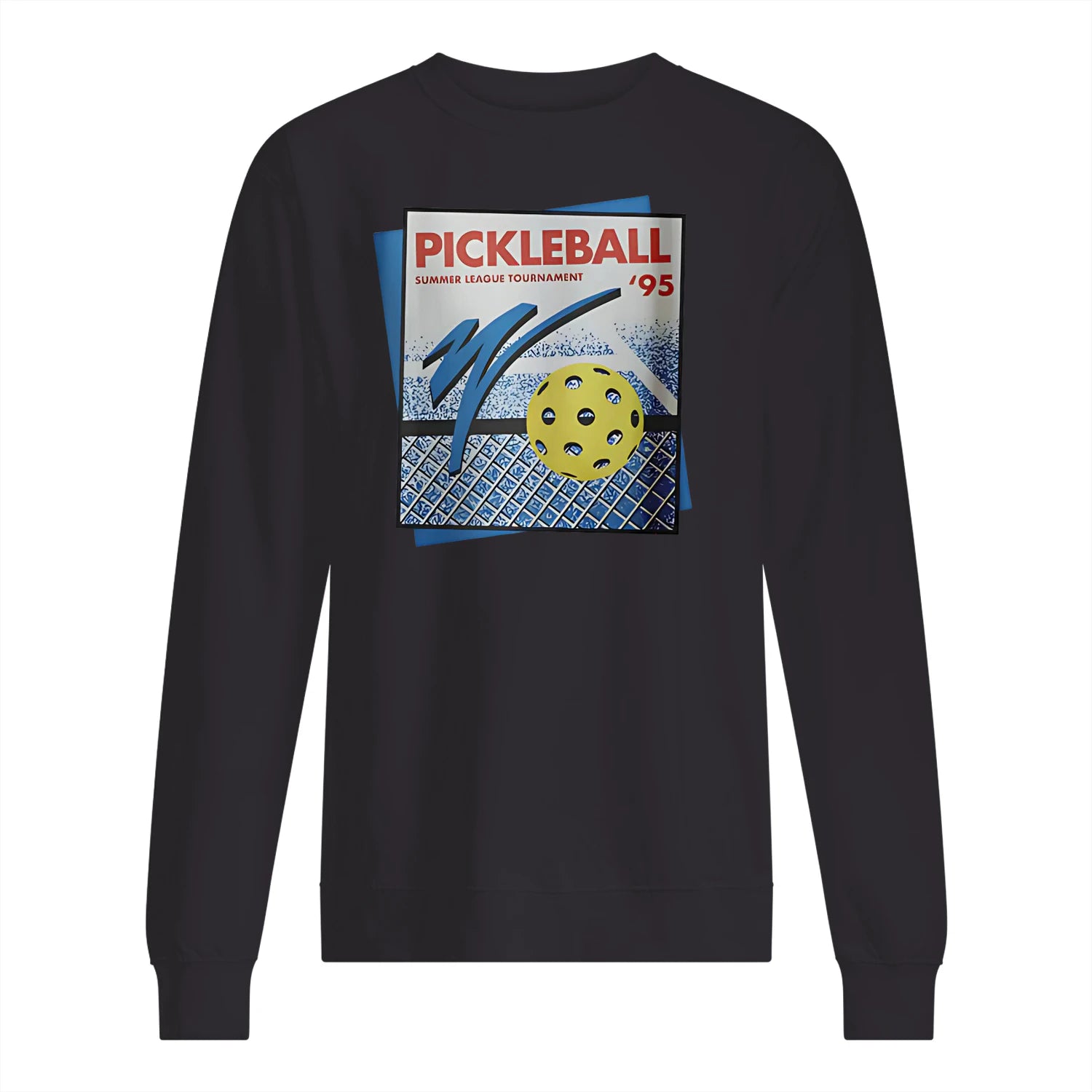 Retro Pickleball Court Men’s Sweatshirt – Funny Gift
