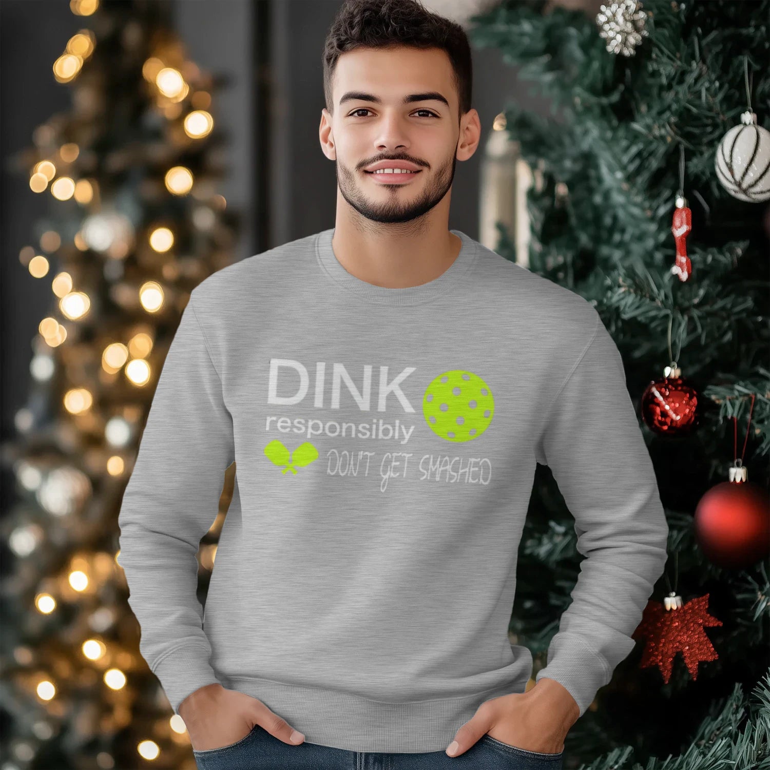 Dink Responsibly Pickleball Men’s Sweatshirt – Funny Gift
