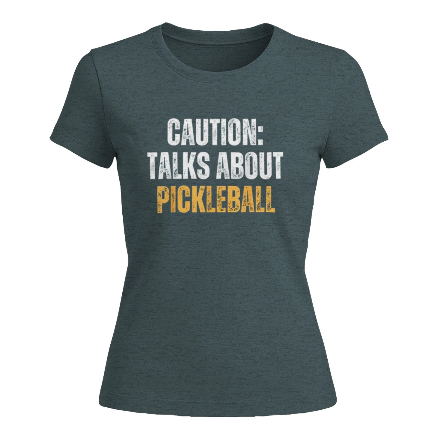 Caution: Talks About Pickleball for Women’s T-Shirt – Funny Gift