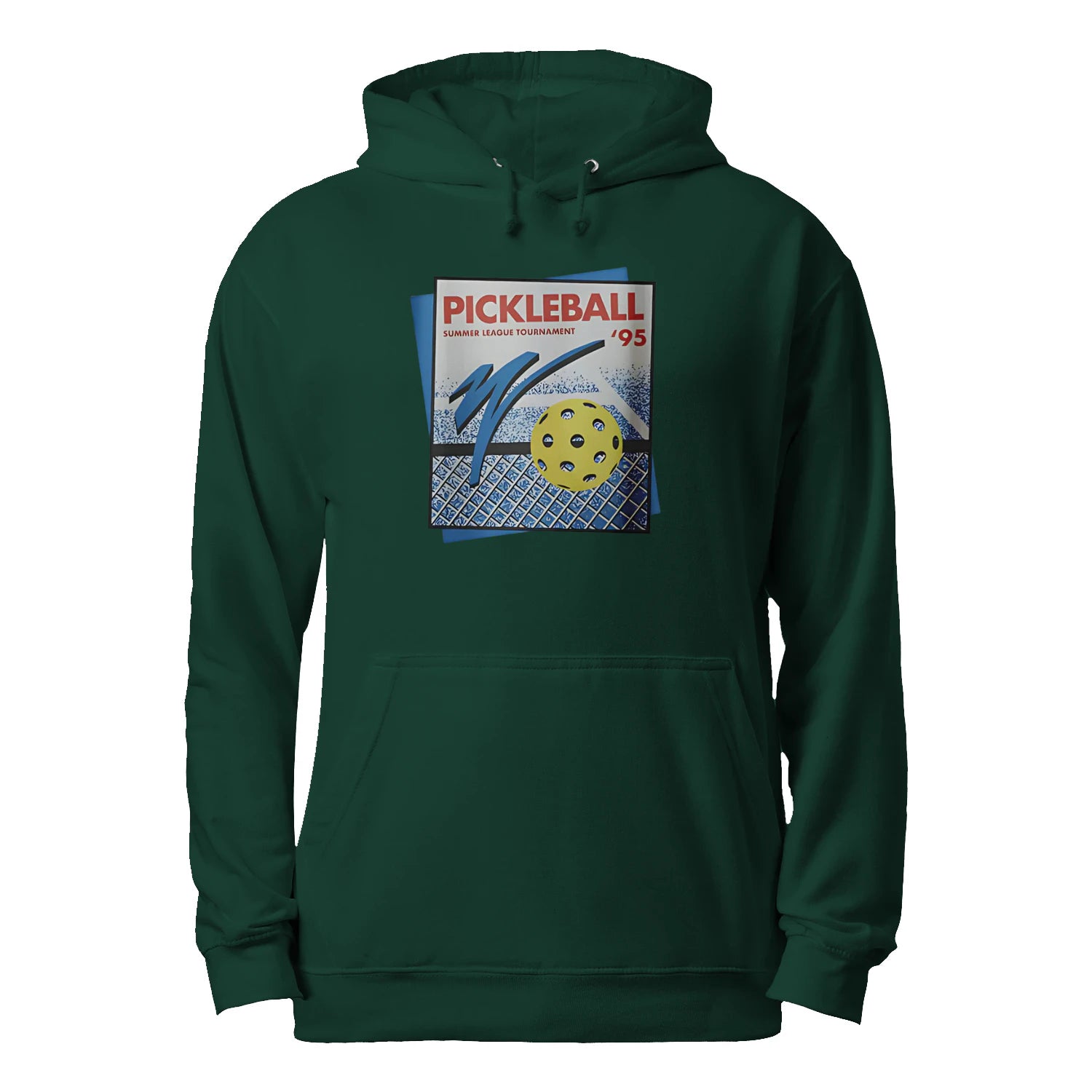 Retro Pickleball Court Men’s Hoodie – Funny Gift