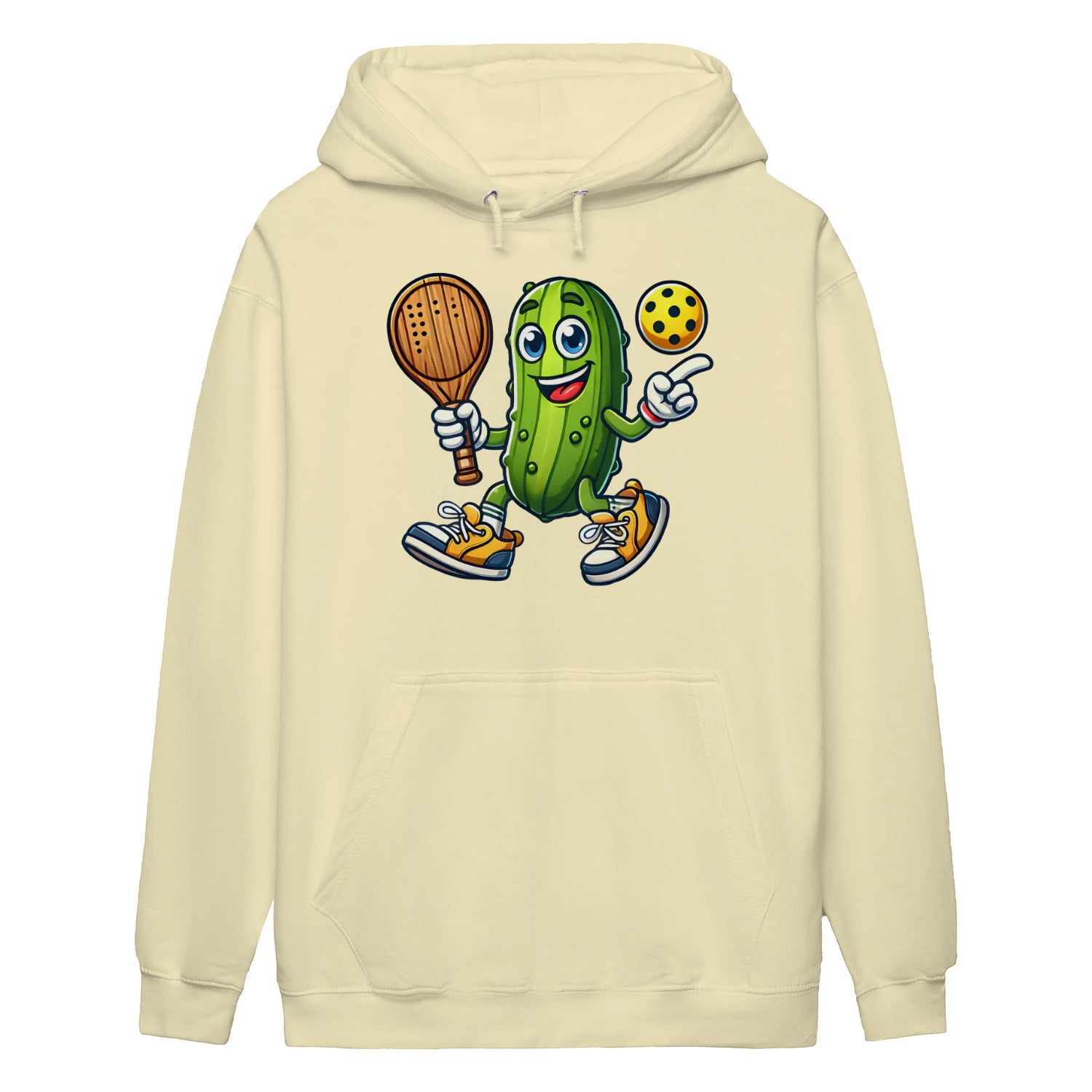 funny pickle pickleball player cartoon Women’s Hoodie – Funny Gift