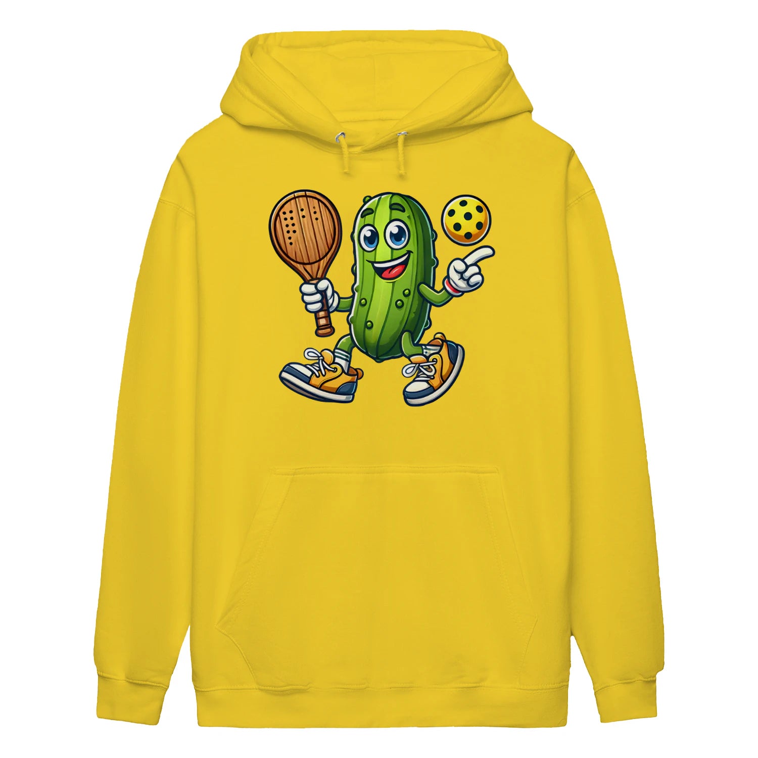 funny pickle pickleball player cartoon Women’s Hoodie – Funny Gift