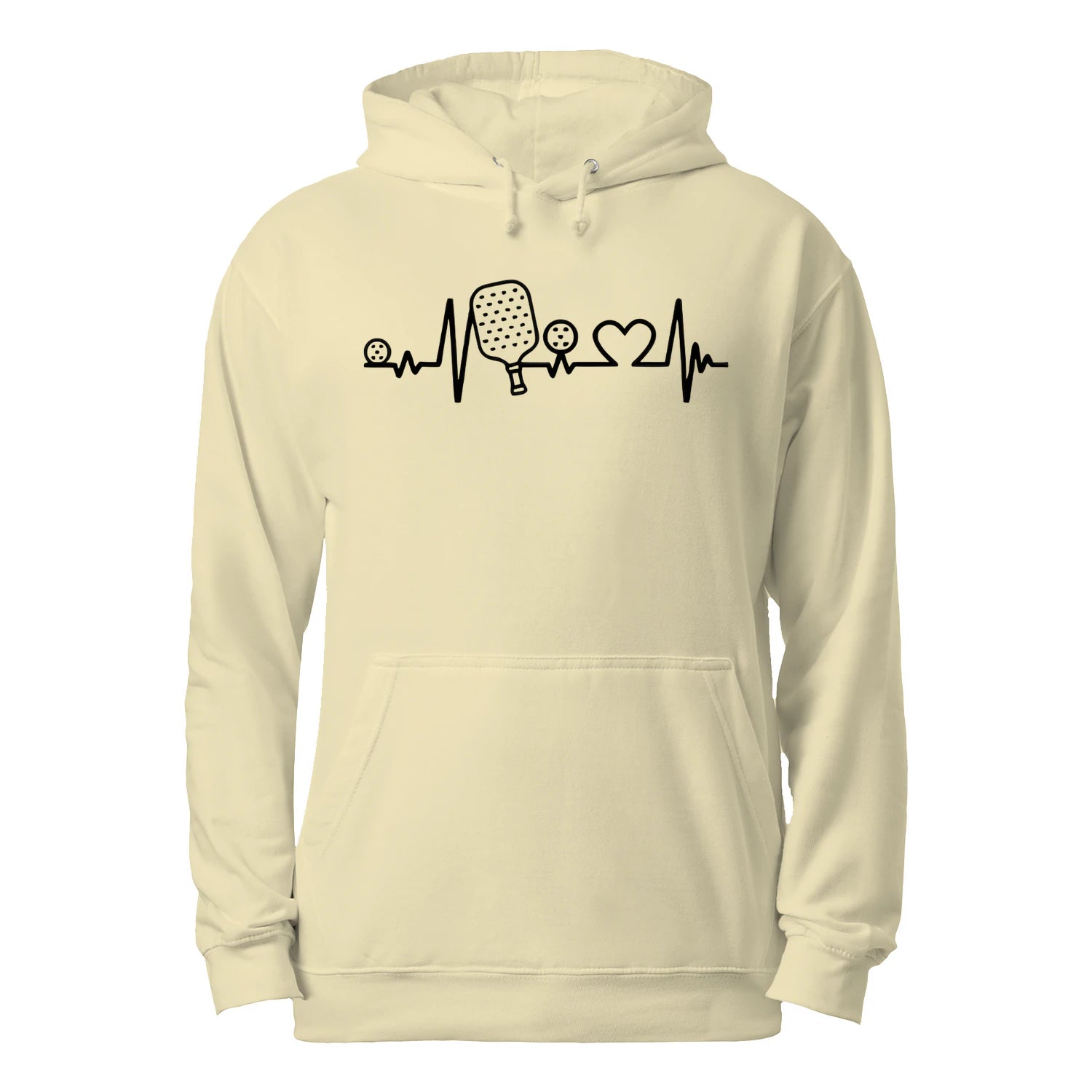 Pickleball Heartbeat Men’s Hoodie – Funny Gift