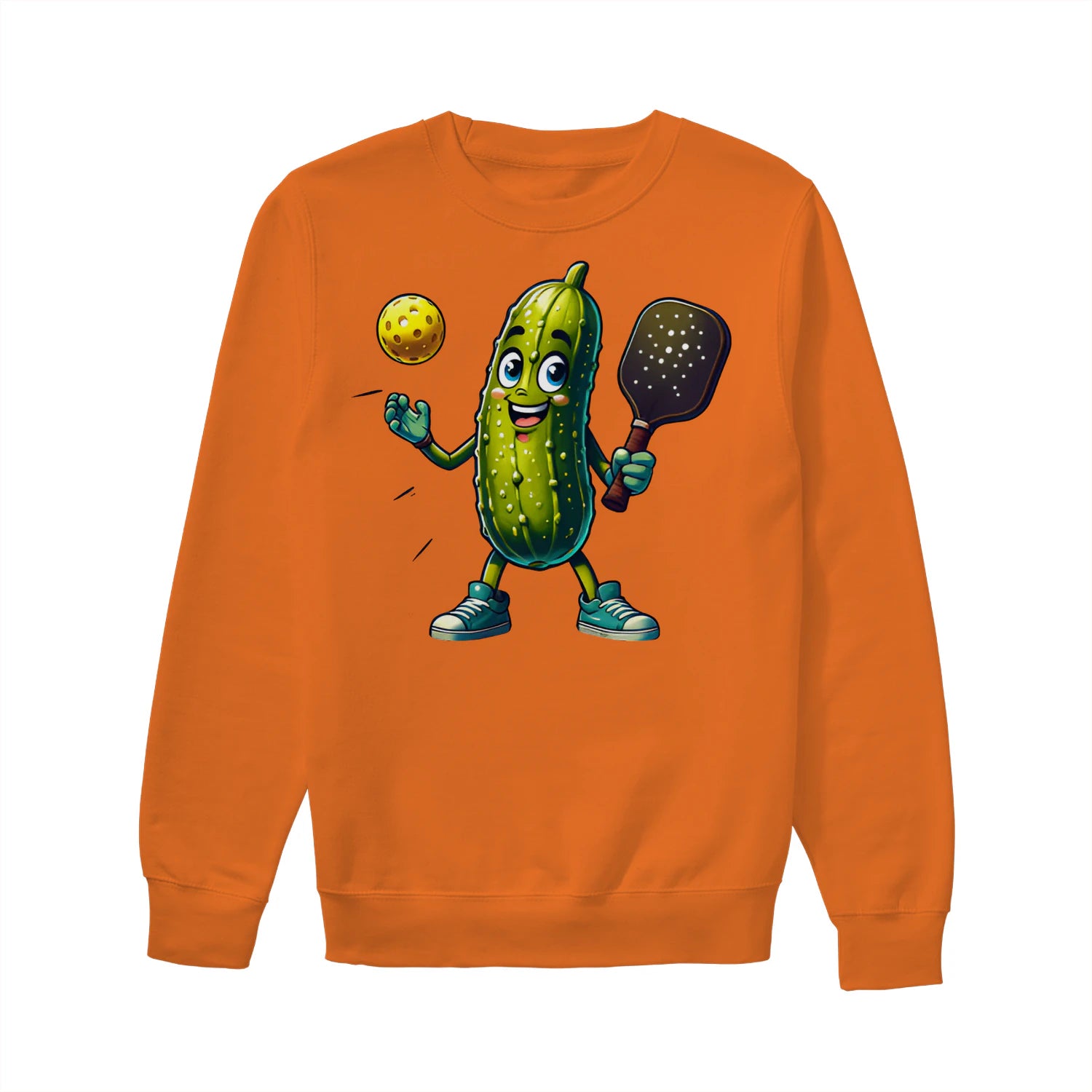 funny pickle pickleball player cartoon Women’s Sweatshirt – Funny Gift