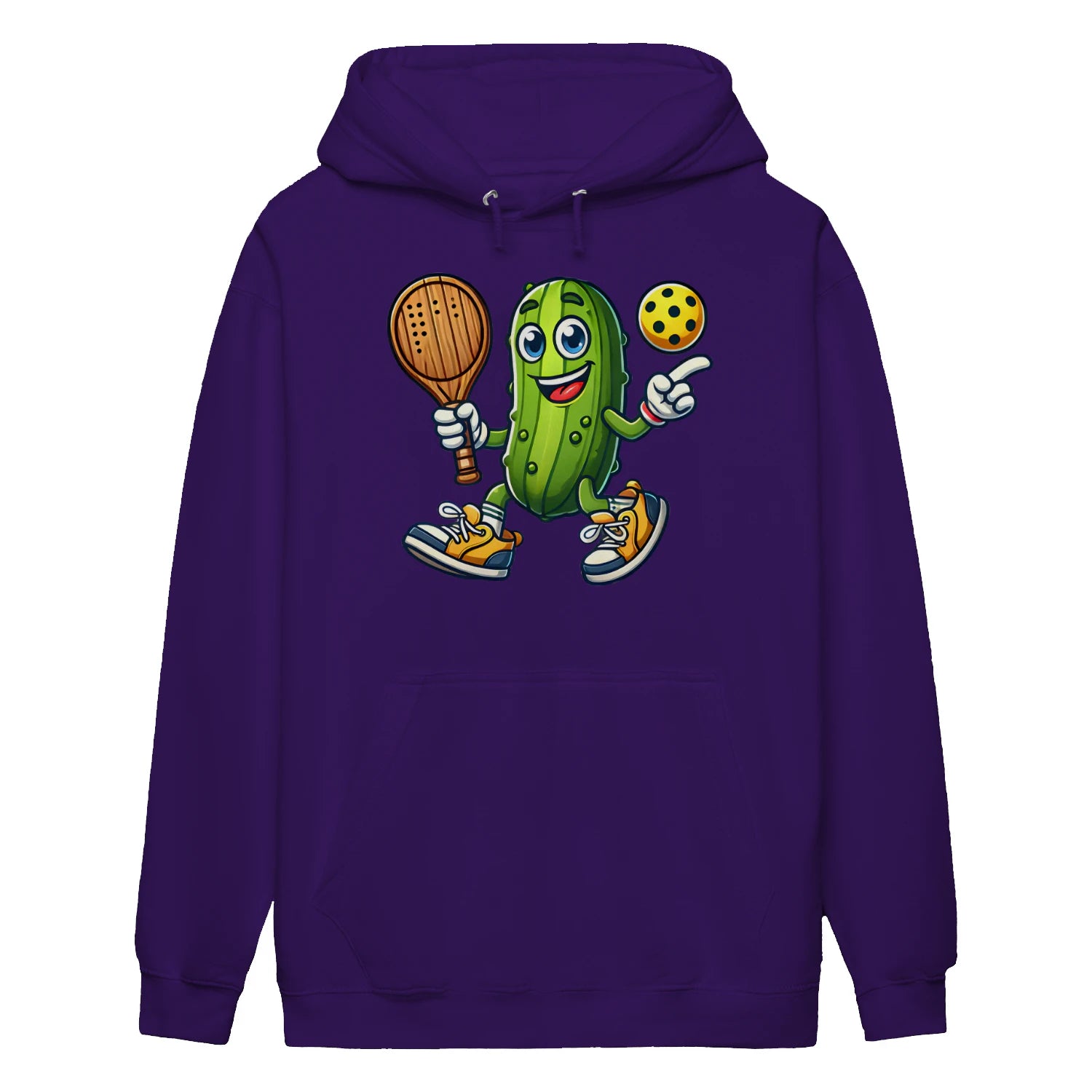 funny pickle pickleball player cartoon Women’s Hoodie – Funny Gift