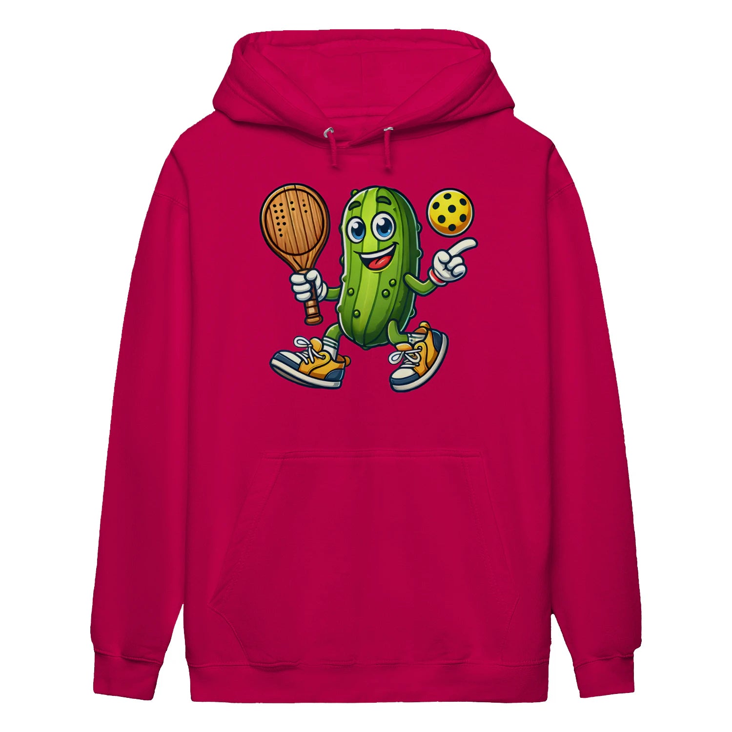 funny pickle pickleball player cartoon Women’s Hoodie – Funny Gift