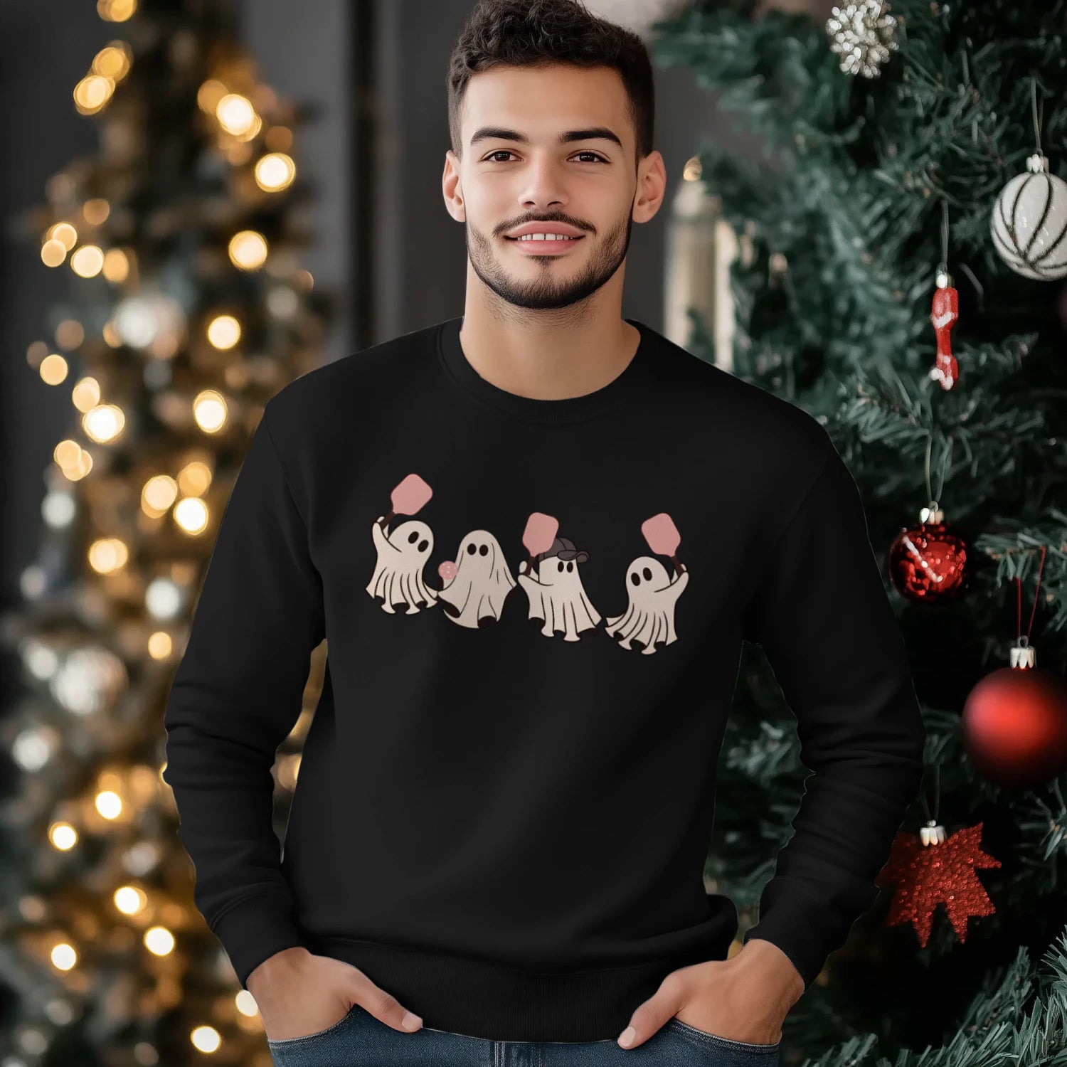 Cute Pickleball Characters Men’s Sweatshirt – Funny Gift