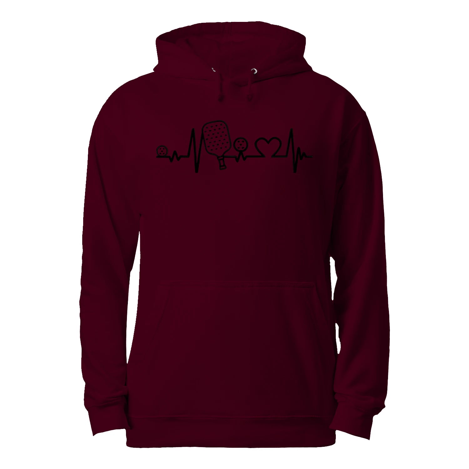 Pickleball Heartbeat Men’s Hoodie – Funny Gift