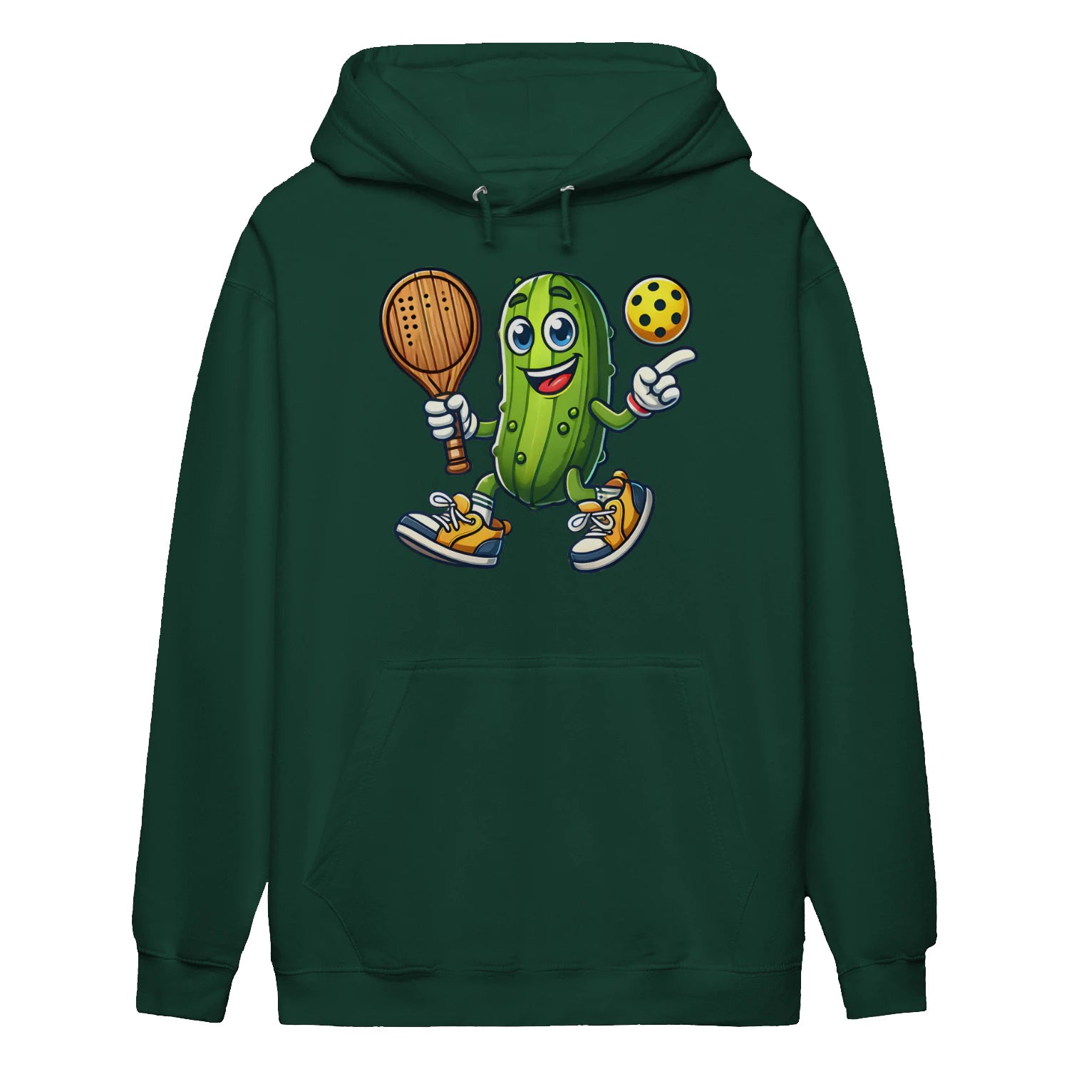 funny pickle pickleball player cartoon Women’s Hoodie – Funny Gift