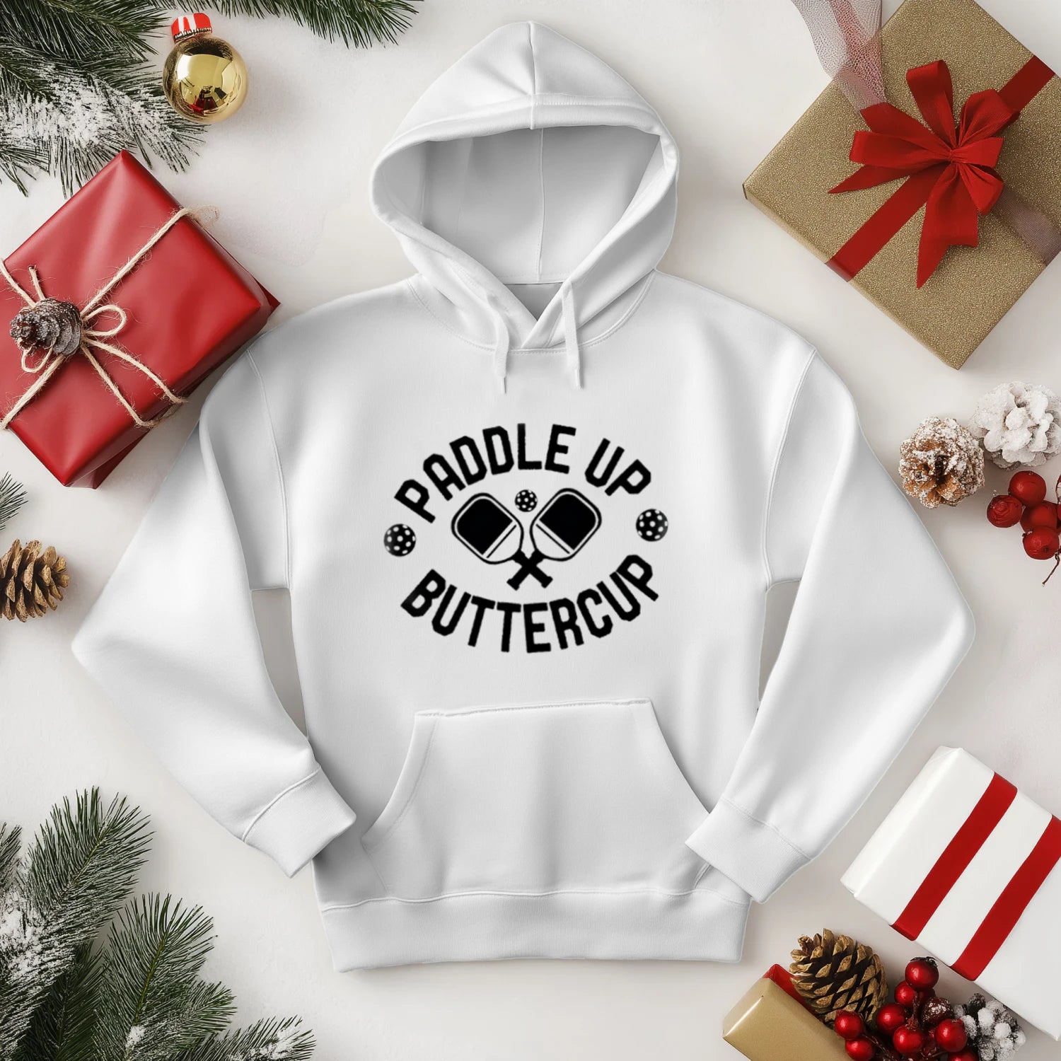 Paddle Up Buttercup Pickleball Men’s Hoodie – Funny Gift
