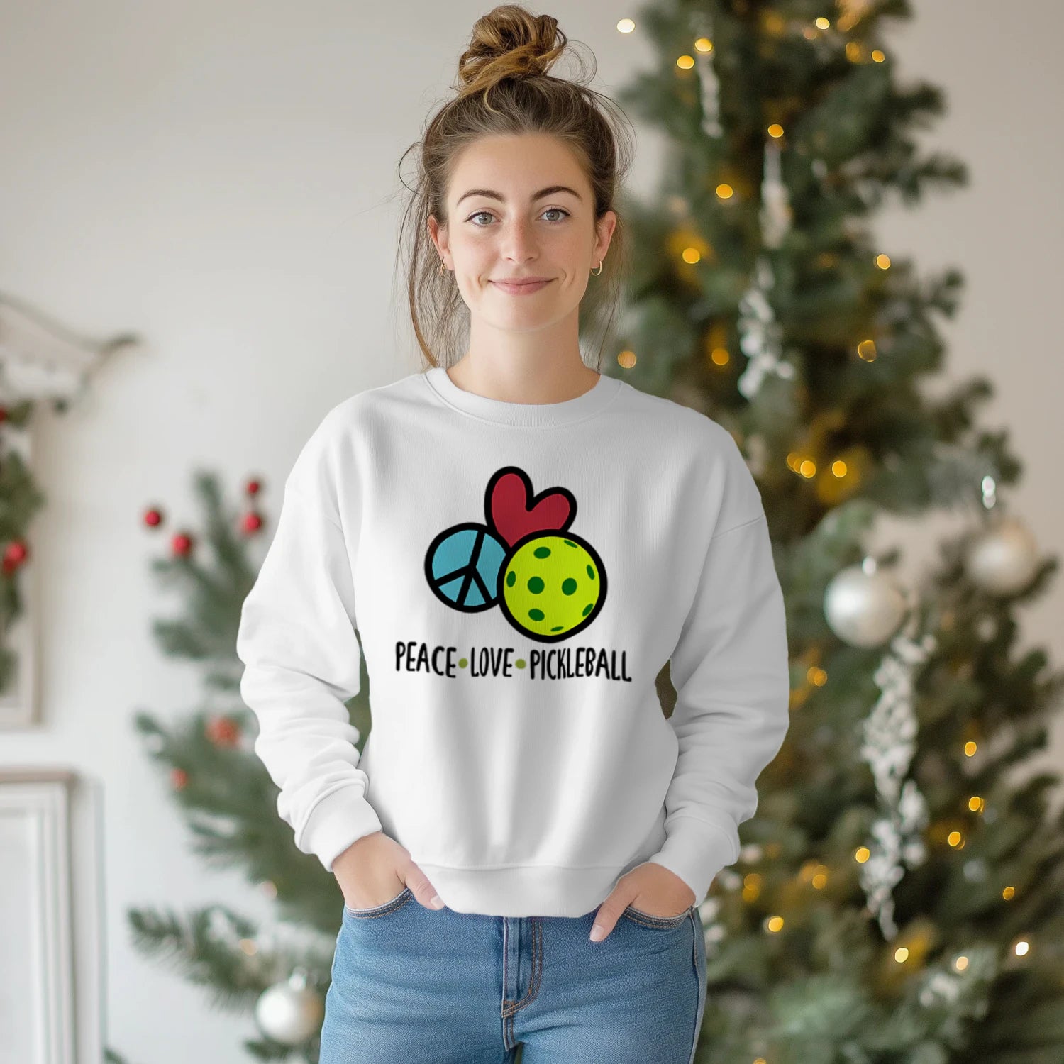 pickleball christmas ornaments Women’s Sweatshirt – Funny Gift