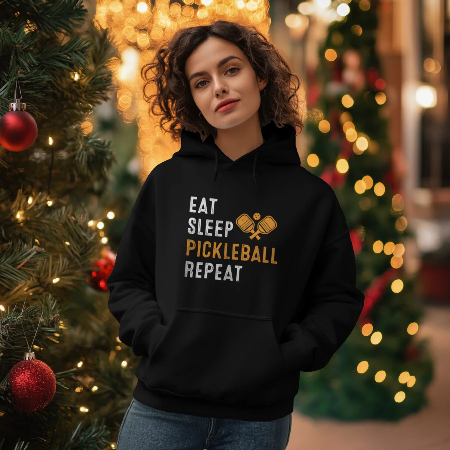 eat sleep pickleball repeat Women’s Hoodie – Funny Gift
