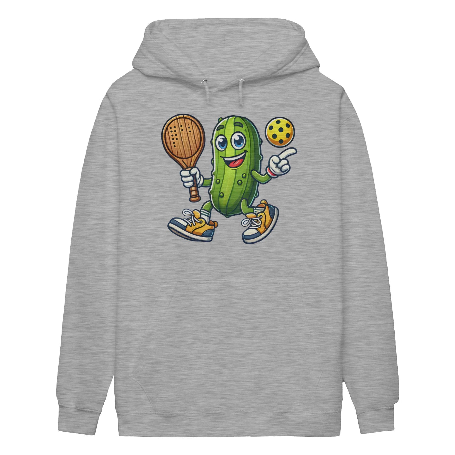 funny pickle pickleball player cartoon Women’s Hoodie – Funny Gift