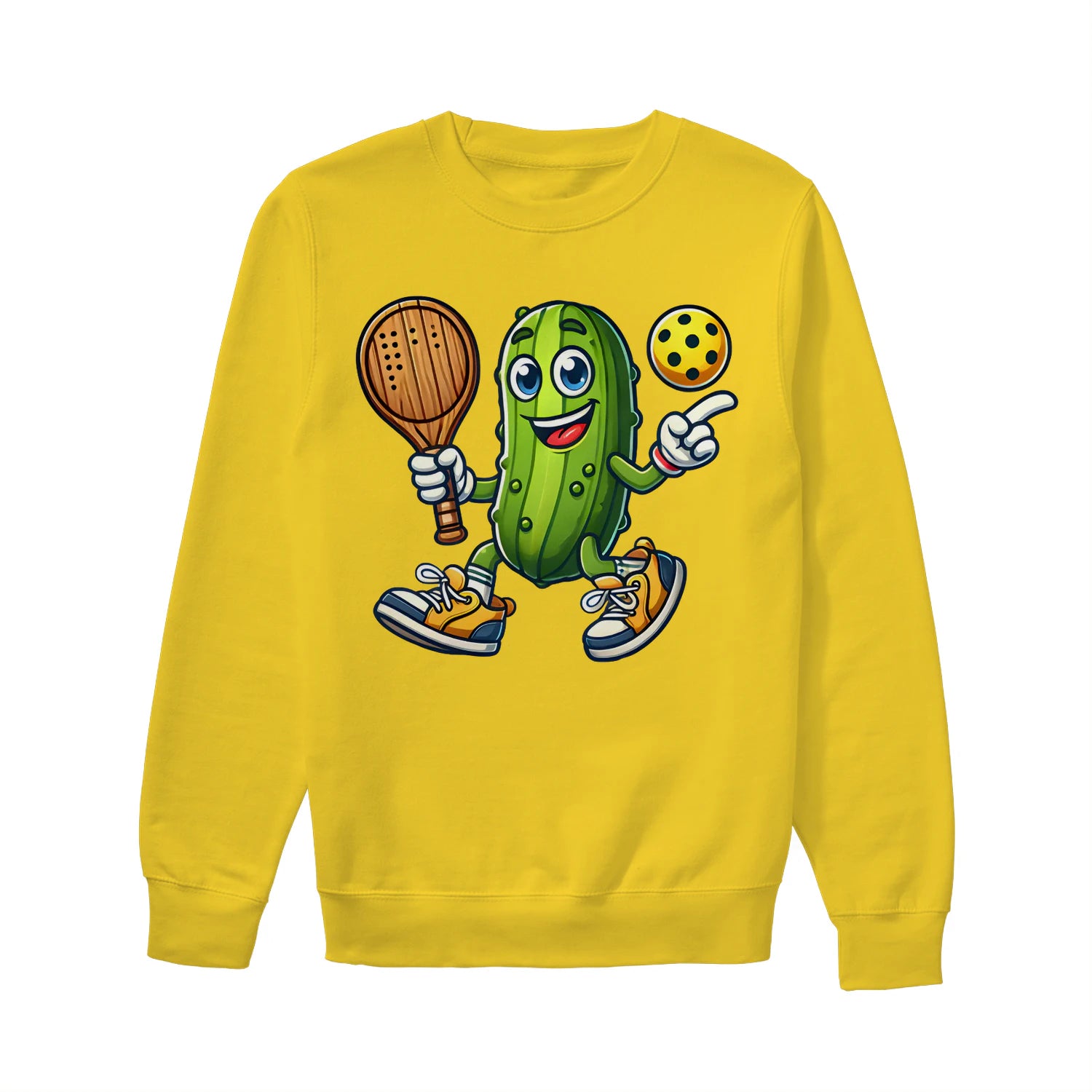 funny pickle pickleball player cartoon classic Women’s Sweatshirt – Funny Gift