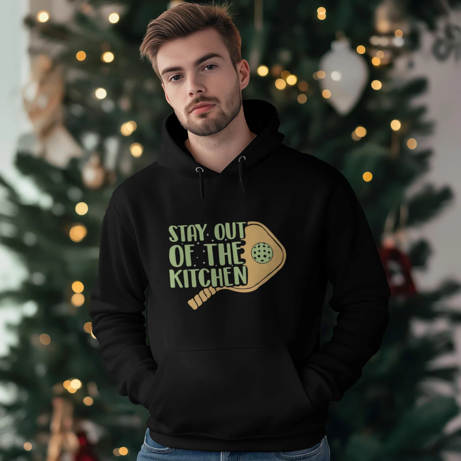 Stay Out of the Kitchen Pickleball Men’s Hoodie – Funny Gift