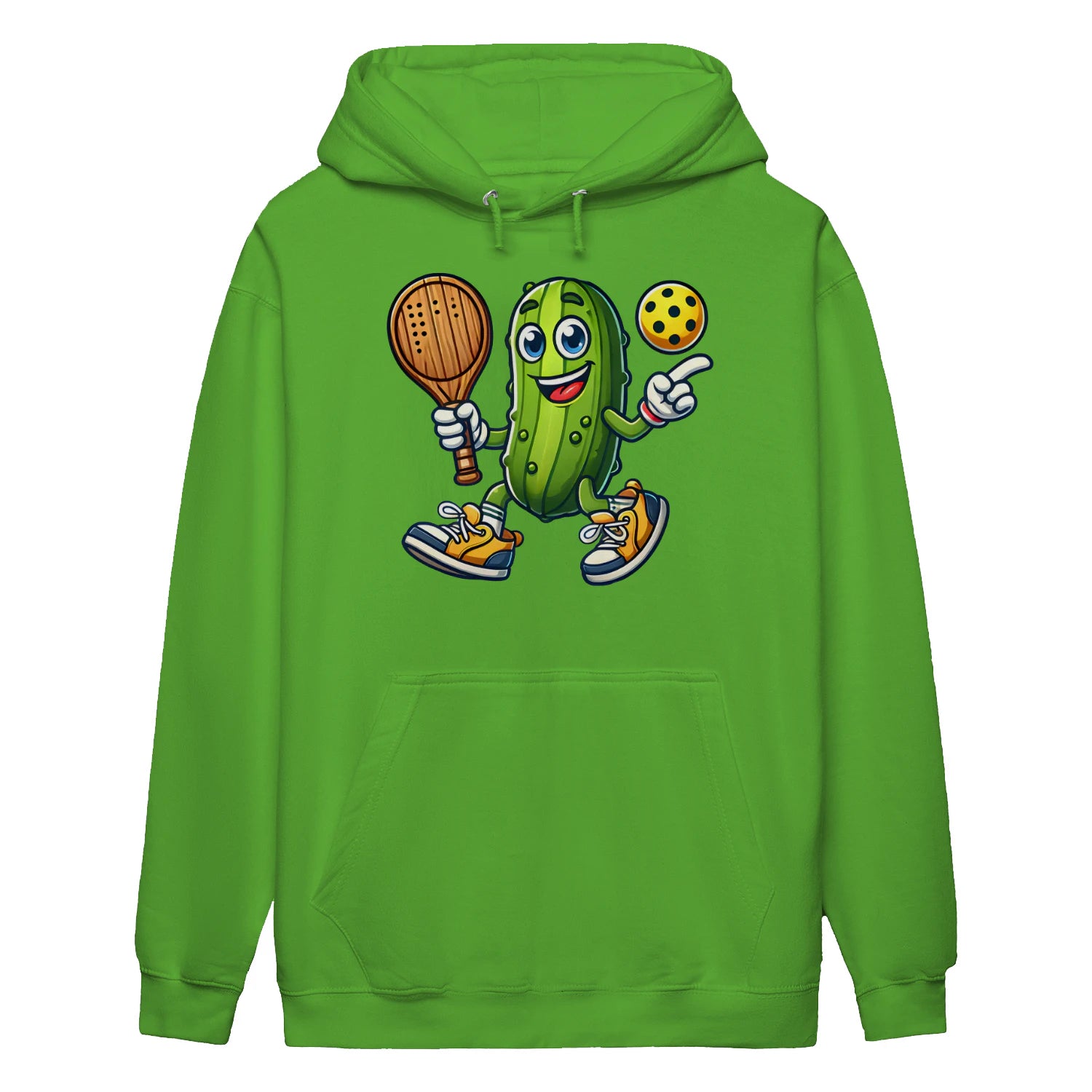 funny pickle pickleball player cartoon Women’s Hoodie – Funny Gift