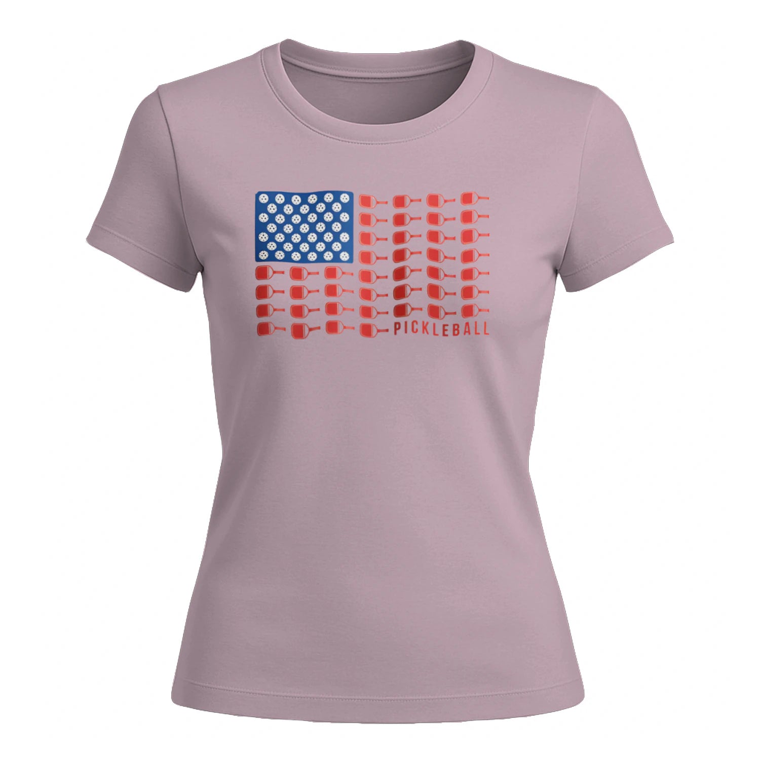 American Flag Pickleball for Women’s T-Shirt – Funny Gift