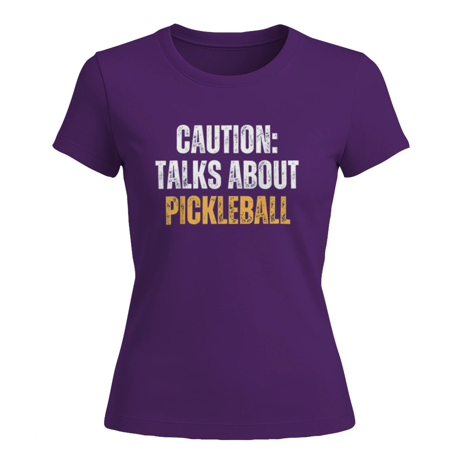 Caution: Talks About Pickleball for Women’s T-Shirt – Funny Gift