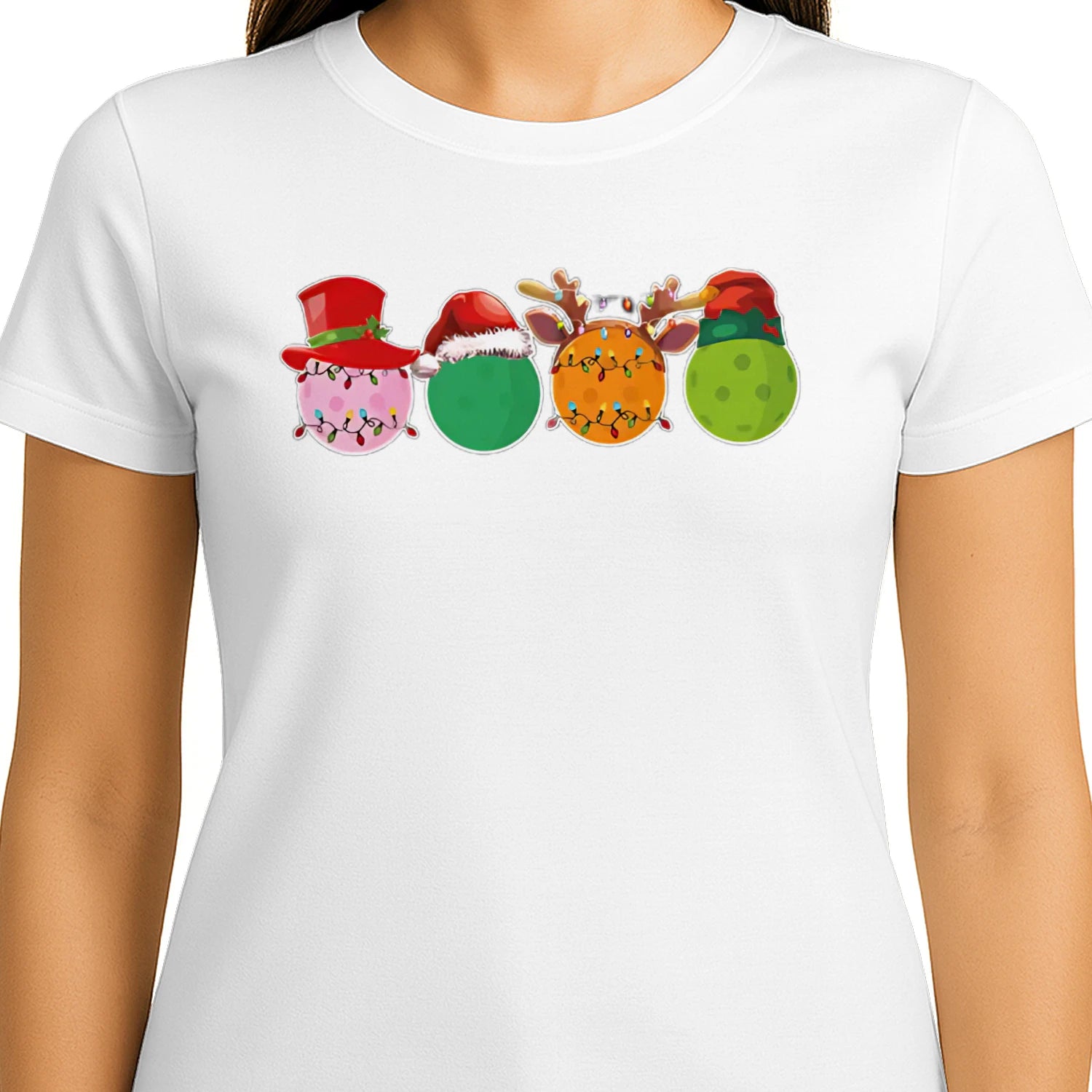 Pickleball Christmas Ornaments for Women’s T-Shirt – Funny Gift