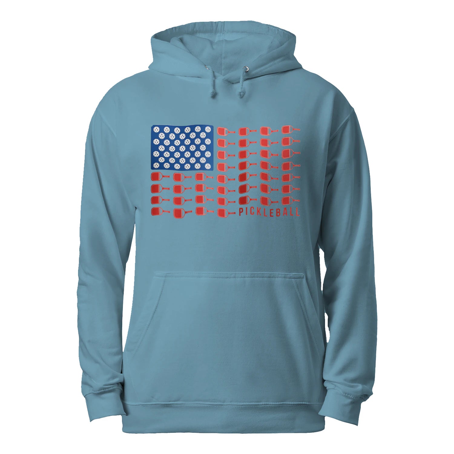 American Flag Pickleball Men’s Hoodie – Funny Gift