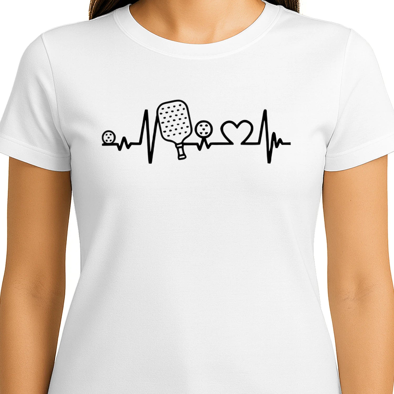 Pickleball Heartbeat for Women’s T-Shirt – Funny Gift
