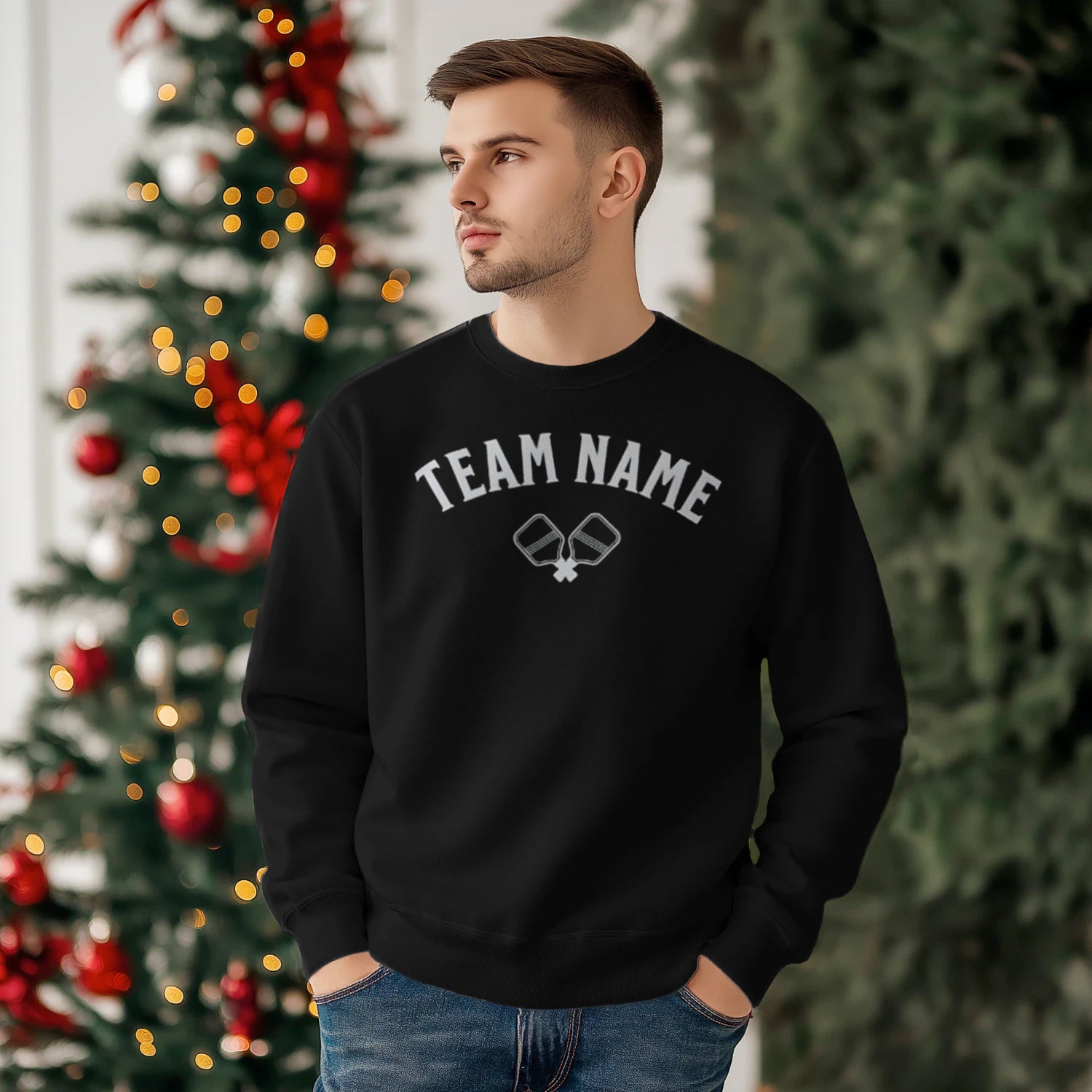 Team Name Pickleball Men’s Sweatshirt – Funny Gift