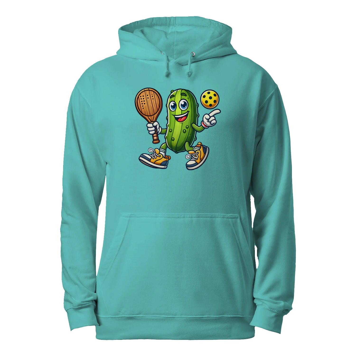 Funny Pickle Pickleball Player Cartoon Men’s Hoodie – Funny Gift