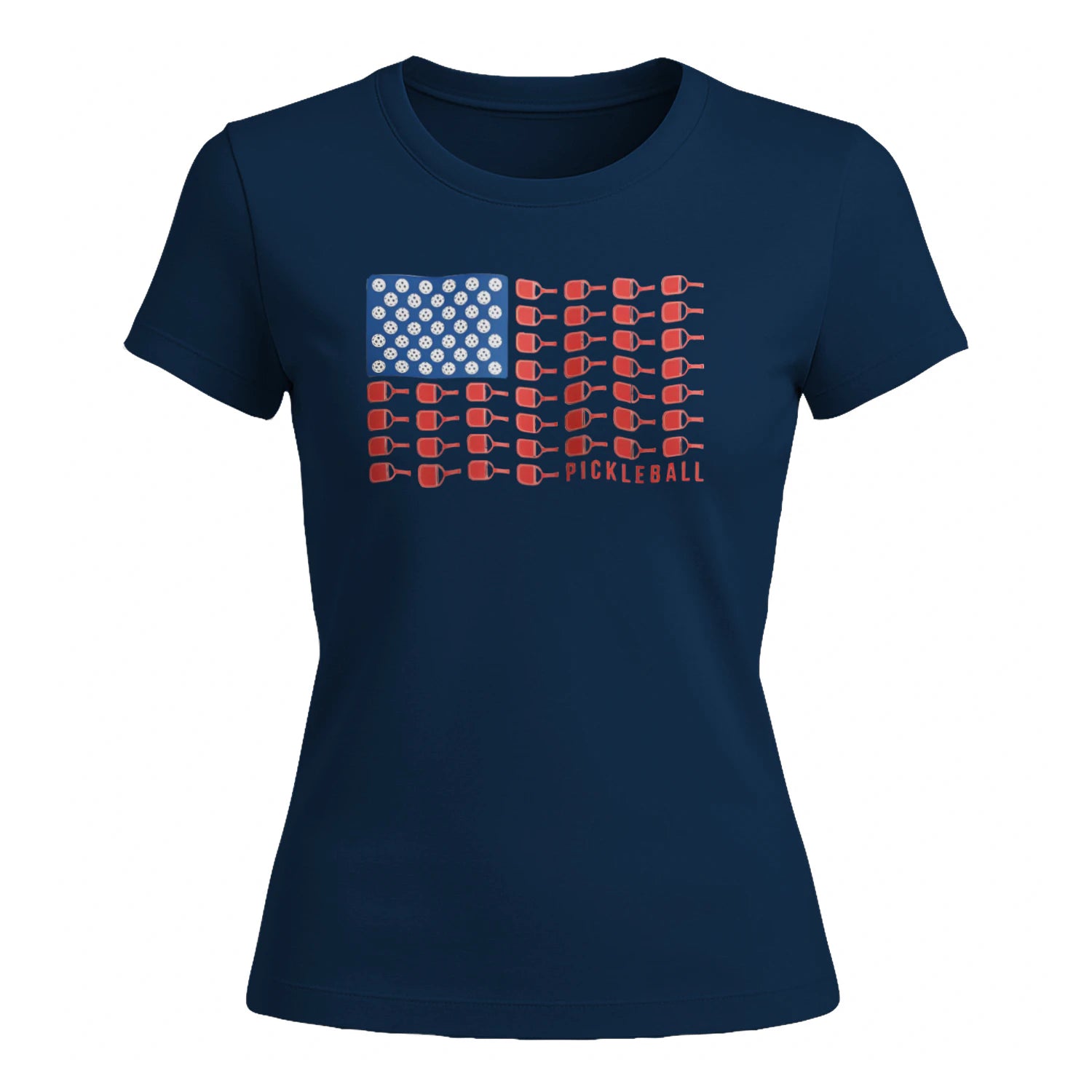 American Flag Pickleball for Women’s T-Shirt – Funny Gift